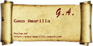 Gass Amarilla névjegykártya
